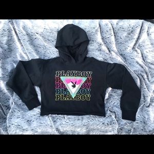 Playboy Cropped Hooded Sweatshirt 
By Pacsun
